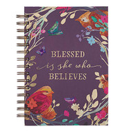 Inspirational Spiral Journal Notebook for Women lessed Is She Who