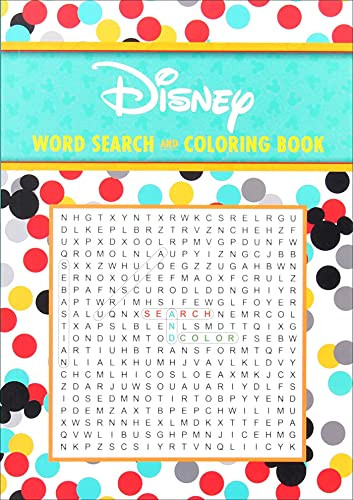 Disney Word Search and Coloring Book
