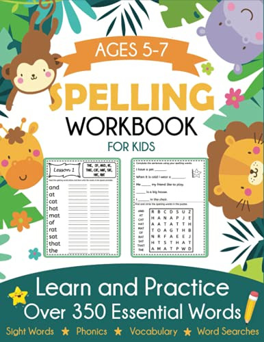 Spelling Workbook for Kids Ages 5-7