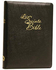 French Bible Large Print Leather Zipper Thumb Index. Segond