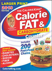 CalorieKing 2019 Larger Print Calorie Fat & Carbohydrate Counter