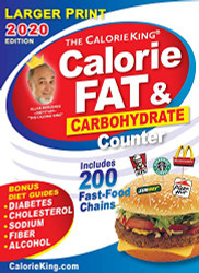 CalorieKing 2020 Larger Print Calorie Fat & Carbohydrate Counter