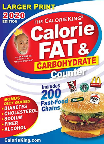 CalorieKing 2020 Larger Print Calorie Fat & Carbohydrate Counter