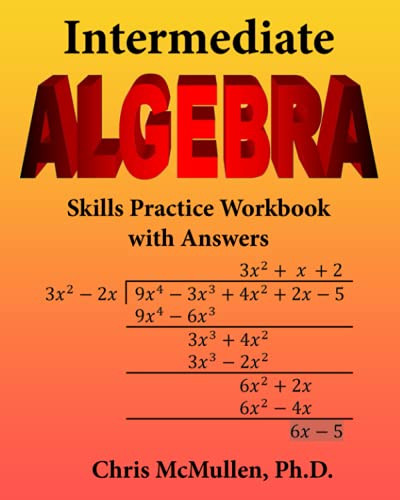 Intermediate Algebra Skills Practice Workbook with Answers