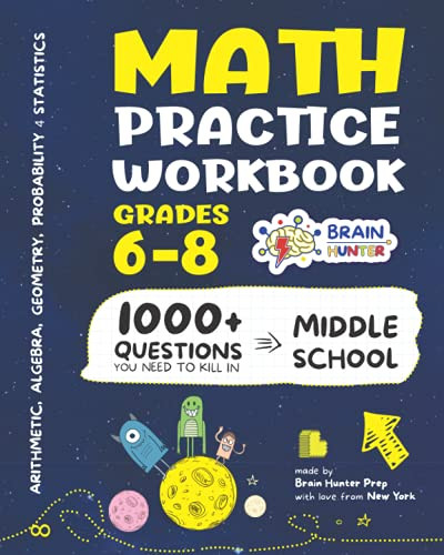 Math Practice Workbook Grades 6-8