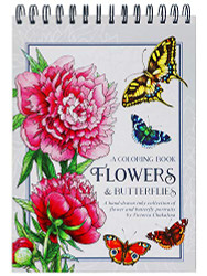 Flowers and butterflies Coloring Book for Adults