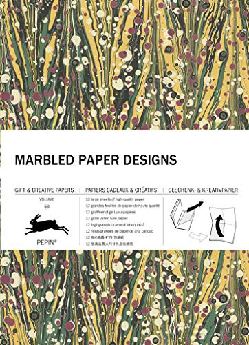 Marbled Paper Designs: Gift & Creative Paper Book Vol.102