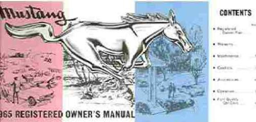 1965 Ford Mustang Owners Manual