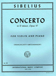 Concerto in D Minor Opus 47 Violin/Piano format