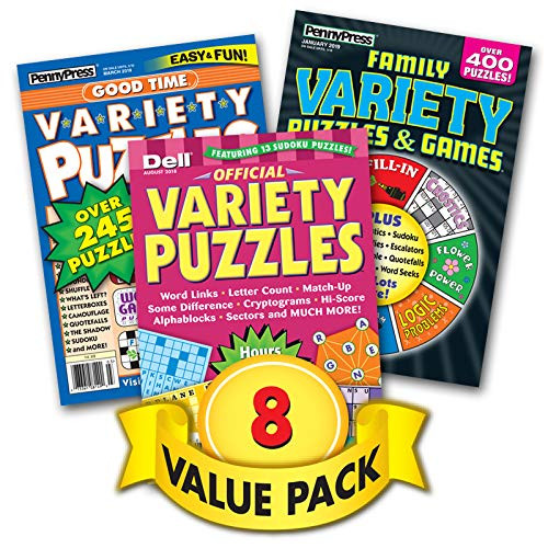Penny Dell Variety Puzzle 8-Pack
