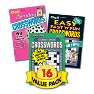 Family Fun Penny Press/Dell Magazines Crosswords - 16 Pack