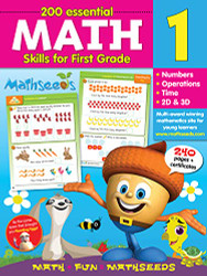 Math for 1st Grade Workbook - 200 Essential Math Skills