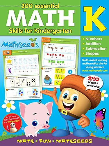 Math for Kindergarten Workbook - 200 Essential Math Skills