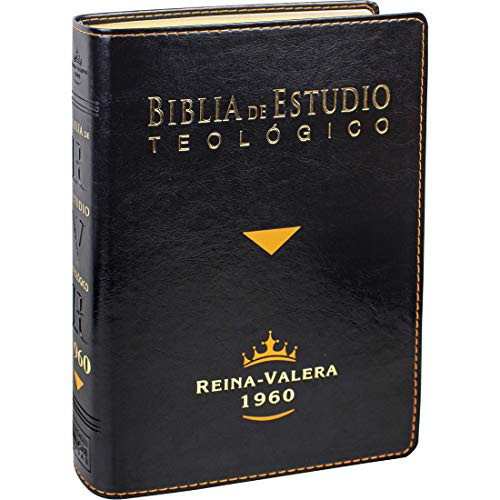 Biblia de Estudio Teologico Reina Valera 1960 Piel Fabricada Negro con Index