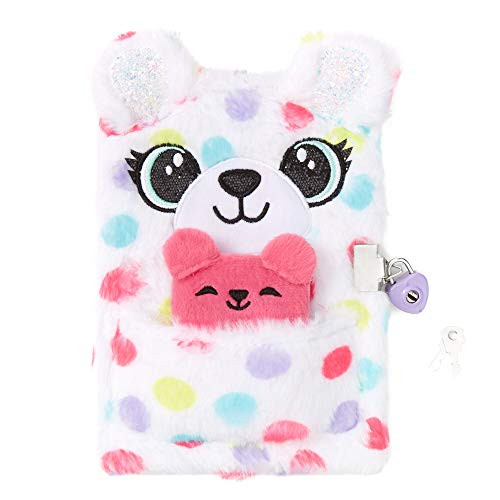Refillable Notebook A4 Plush Cover Diary Plush Notebook With Lock