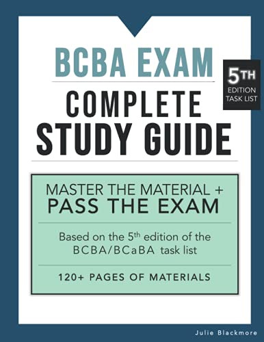 BCBA Exam Study Guide Task List Items Complete ABA