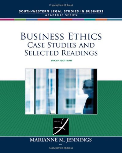 Business Ethics Marianne M Jennings