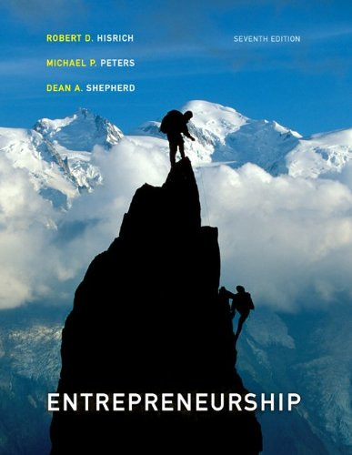 Entrepreneurship by Robert D. Hisrich