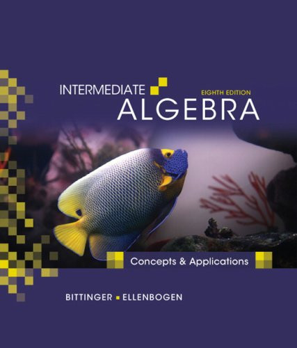 Intermediate Algebra Concepts and Applications Marvin L Bittinger