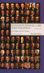Constitutional Law And Politics Volume 2 David M O'Brien
