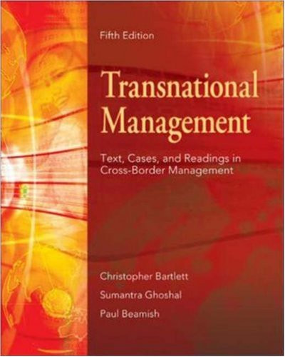 Transnational Management Christopher Bartlett