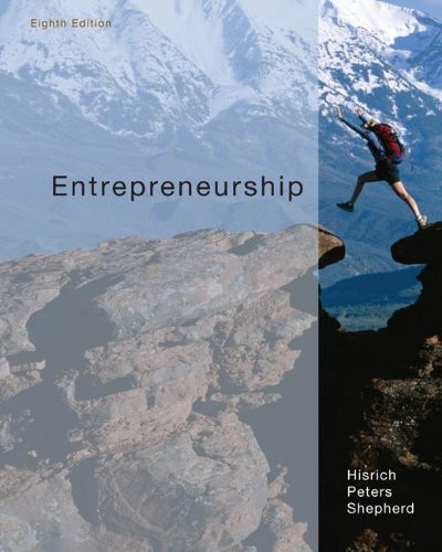 Entrepreneurship by Robert D Hisrich