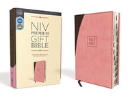 NIV Premium Gift Bible Leathersoft Pink/Brown Red Letter Thumb