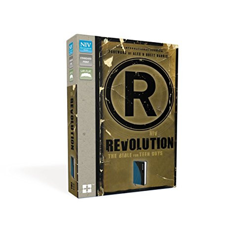 NIV Revolution: The Bible for Teen Guys Leathersoft Blue/Charcoal