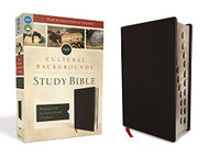 NIV Cultural Backgrounds Study Bible Bonded Leather Black Red