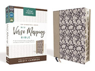 NIV Verse Mapping Bible Leathersoft Navy Floral Thumb Indexed