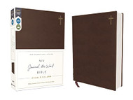 NIV Journal the Word Bible Double-Column Leathersoft Brown Red