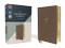 NIV Larger Print Compact Bible Leathersoft Brown Red Letter
