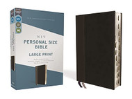 NIV Personal Size Bible Large Print Leathersoft Black Red Letter