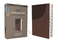 NIV Super Giant Print Reference Bible Leathersoft Brown Red