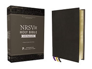 NRSVue Holy Bible with Apocrypha Premium Goatskin Leather Black