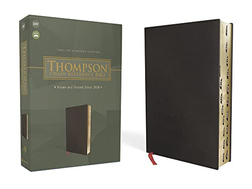 ESV Thompson Chain-Reference Bible Bonded Leather Black Red