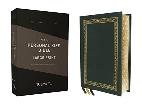 NIV Personal Size Bible Large Print Premium Goatskin Leather