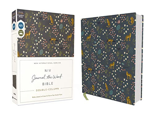 NIV Journal the Word Bible Double-Column Cloth over Board Navy