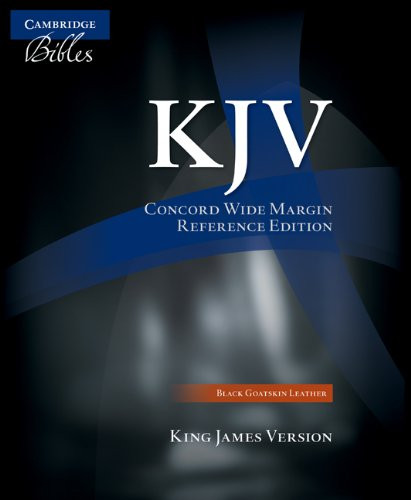 KJV Concord Wide Margin Reference Bible Black Edge-lined Goatskin
