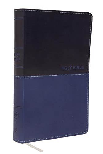 KJV Deluxe Gift Bible Leathersoft Blue Red Letter Comfort Print