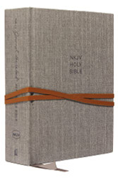 NKJV Journal the Word Reference Bible Cloth over Board Gray Red