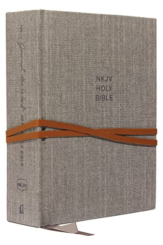 NKJV Journal the Word Reference Bible Cloth over Board Gray Red