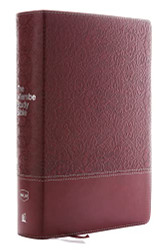 NKJV Wiersbe Study Bible Leathersoft Burgundy Red Letter Comfort