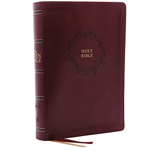 KJV Open Bible Leathersoft Burgundy Red Letter Comfort Print