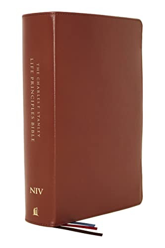 NIV Charles F. Stanley Life Principles Bible Genuine Leather
