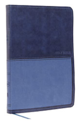 KJV Value Thinline Bible Large Print Leathersoft Blue Red Letter