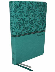 KJV Thinline Bible Large Print Leathersoft Green Red Letter