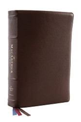 NKJV MacArthur Study Bible Premium Goatskin Leather Brown