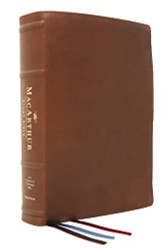 MacArthur Study Bible Premium Goatskin Leather Brown (NASB)