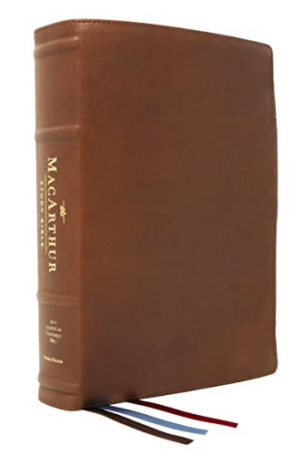 MacArthur Study Bible Premium Goatskin Leather Brown (NASB)